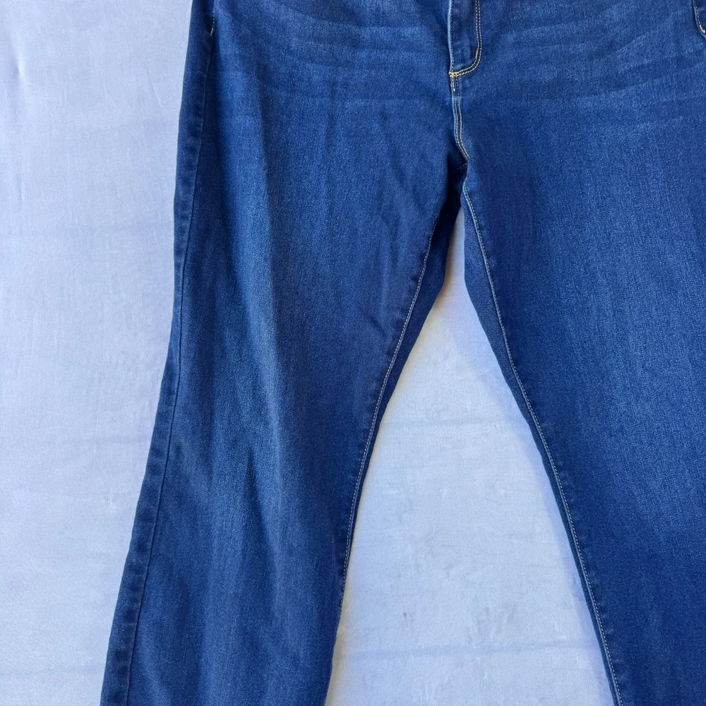 Michael Kors Izzy Skinny Jeans Women's 16 Blue Denim Stretch Dark Wash Whiskered